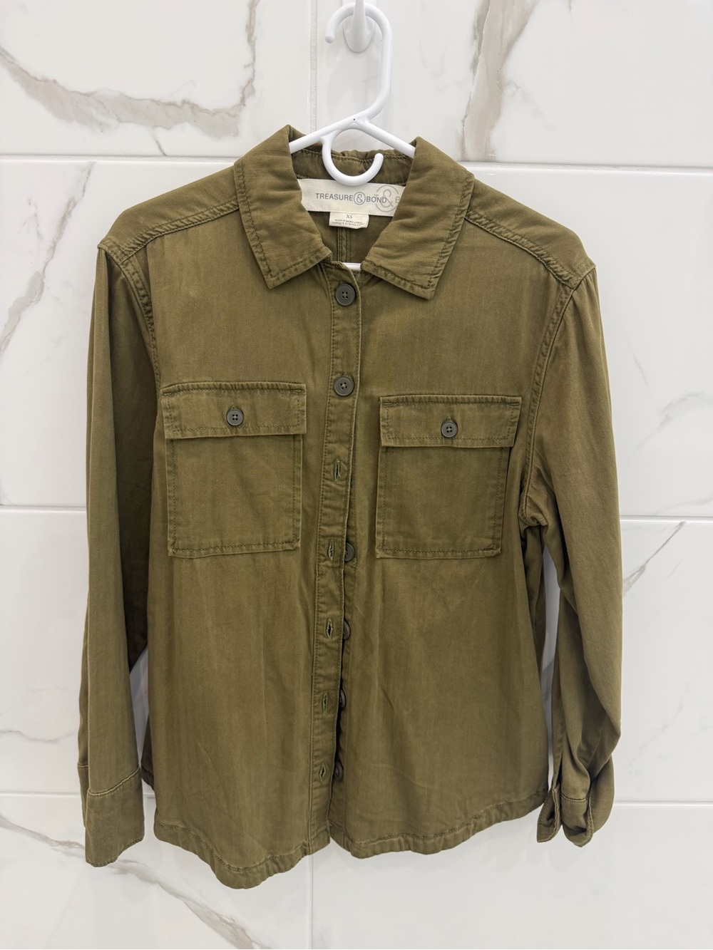 Treasure & Bond Olive Green Utility Jacket
